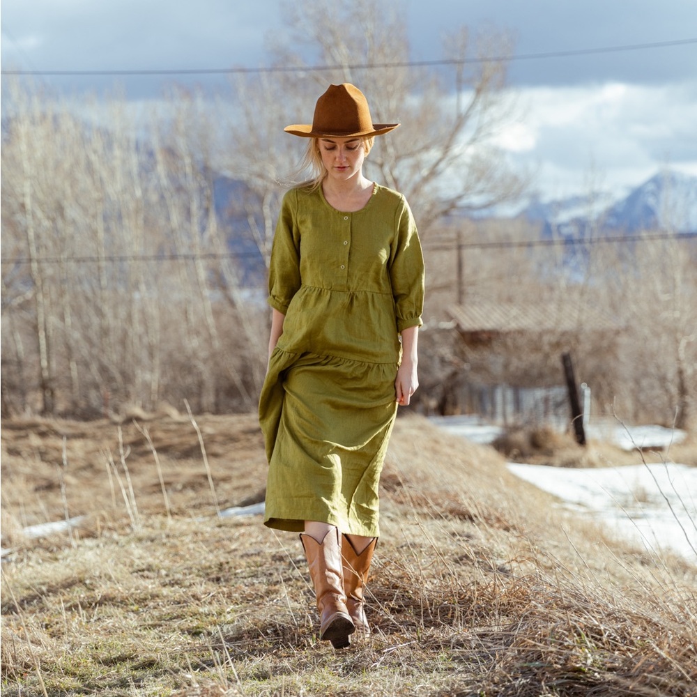 Lizzie Dress in Avocado